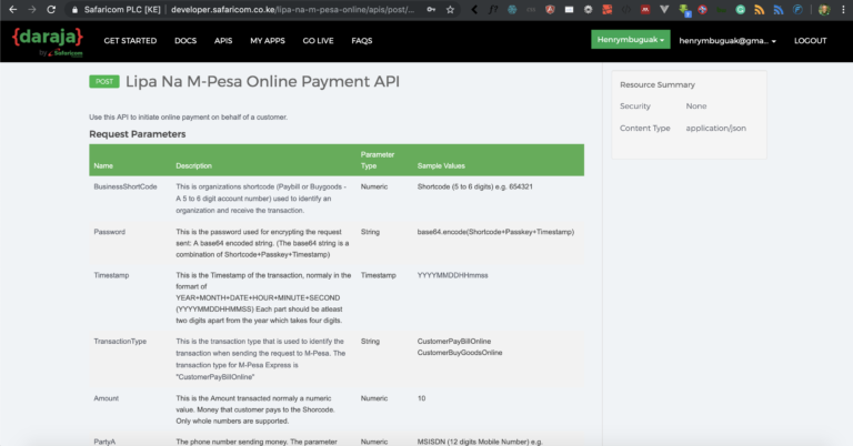 Mpesa integration